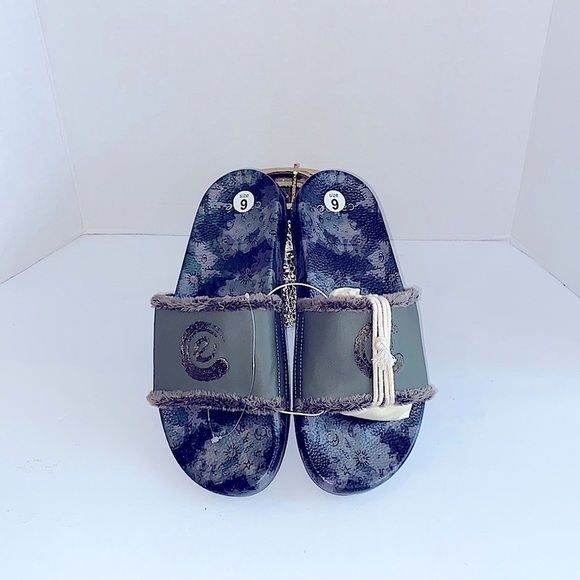 JOHNNY WAS CALME Space Camo Green Slides Size 9 - Picture 1 of 4